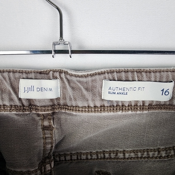 J Jill Denim Pants Authentic Fit Slim Ankle Size 16 - Picture 6 of 7